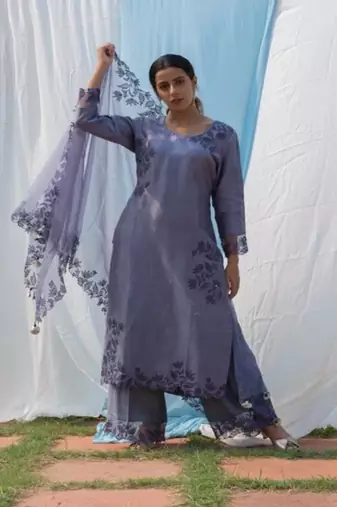 Rajdulari - Dark Grey Suit Set