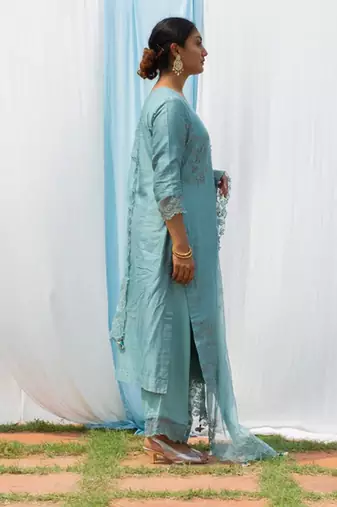 Rajdulari - Powder Blue Suit Set