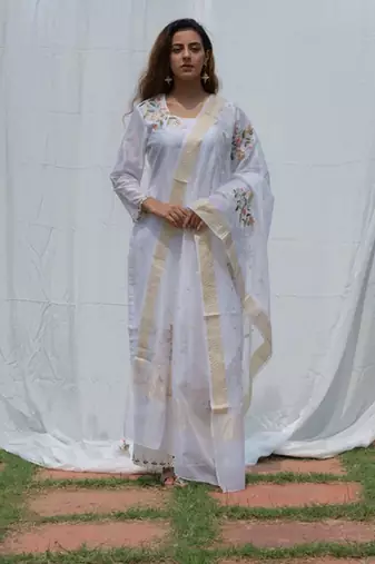 Rajkumari - Ivory Suit Set