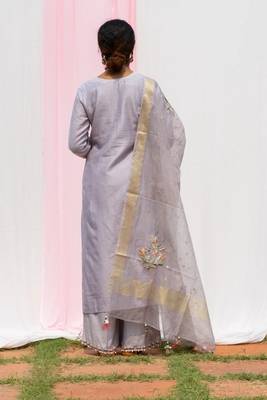 Rajkumari - Light Grey Suit Set 2