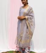 Rajkumari - Light Grey Suit Set