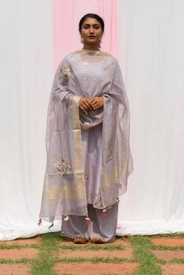 Rajkumari - Light Grey Suit Set 3