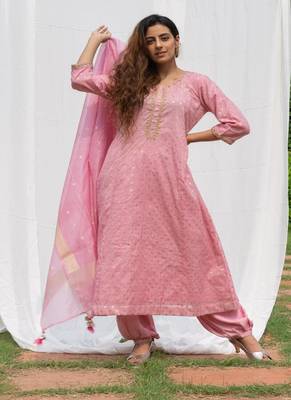 Rajnandini - Onion Pink Suit set 1