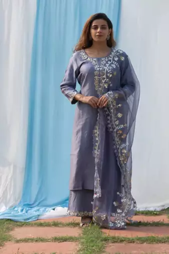 Rajshree - Dark Grey Suit Set