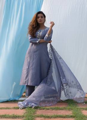 Rajshree - Dark Grey Suit Set 1