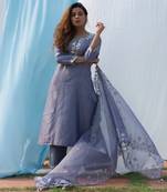 Rajshree - Dark Grey Suit Set