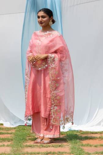 Rajshree - Salmon Pink Suit Set
