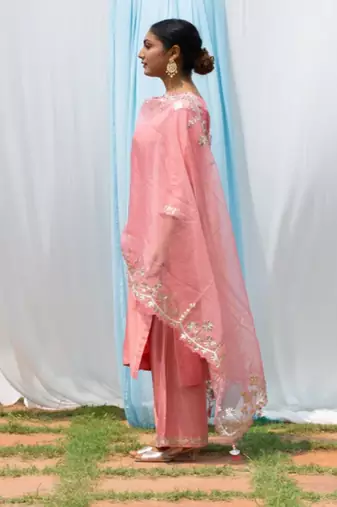 Rajshree - Salmon Pink Suit Set