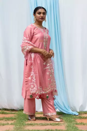 Rajshree - Salmon Pink Suit Set