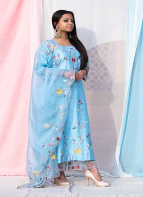 Sarla - Sky Blue Suit Set 2