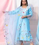Sarla - Sky Blue Suit Set