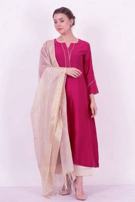 Saroj  - Wine Suit Set 1