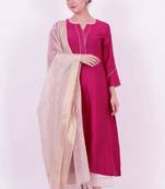 Saroj  - Wine Suit Set