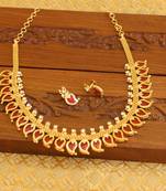 Kerala traditional gold plated mango palakka necklace