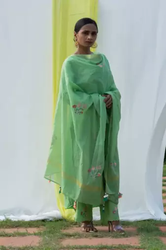 Nidhi - Green Suit Set