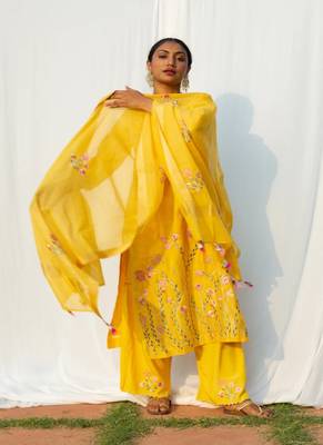 Nidhi - Yellow Suit Set 1
