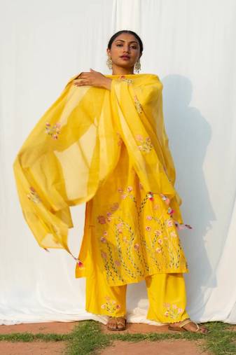 Nidhi - Yellow Suit Set