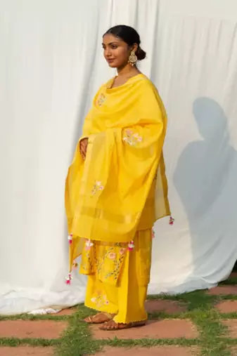Nidhi - Yellow Suit Set