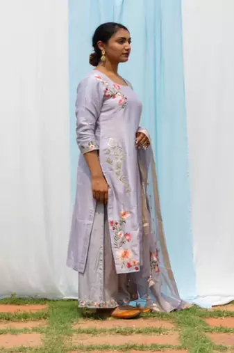 Parineeta - Light Grey Suit Set