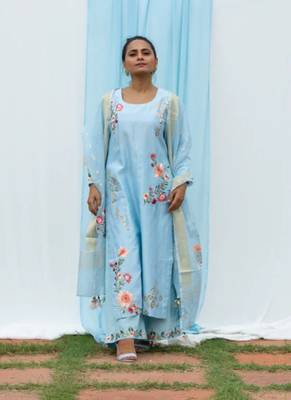 Parineeta - Sky Blue Suit Set 1