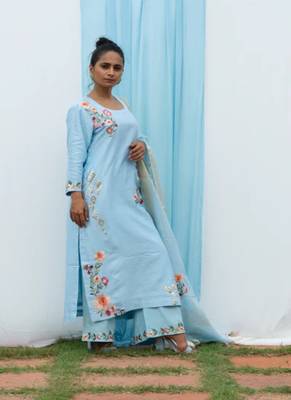 Parineeta - Sky Blue Suit Set 2