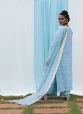 Parineeta - Sky Blue Suit Set 3