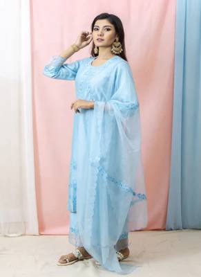 Raasika - Sky Blue Suit Set 1