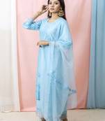 Raasika - Sky Blue Suit Set