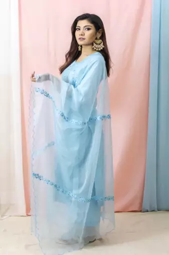Raasika - Sky Blue Suit Set