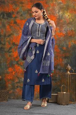 Raj - Midnight Blue Suit Set 1