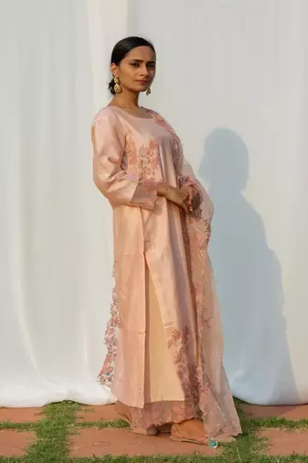 Rajdulari - Nude Pink Suit Set