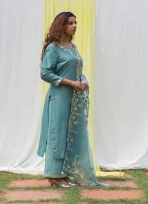 Rajshree - Powder Blue Suit Set 1