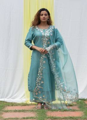 Rajshree - Powder Blue Suit Set 2
