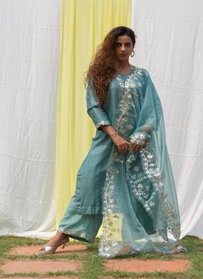 Rajshree - Powder Blue Suit Set 3