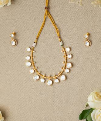 One line polki necklace set 1