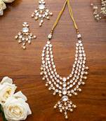 Kundan polki layered necklace set
