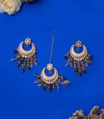 Multicolour kundan jewellery set