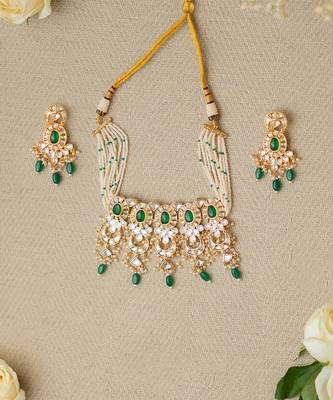 Green kundan chokers set 1