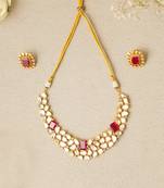 Red kundan necklace set