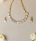 White kundan necklace set