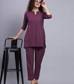 Purple Cotton Co-Ord Sets