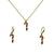 Christmas necklace & earring set candy cane charm pendant for women girls & kids party gifts