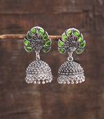 Oxidised silver earrings