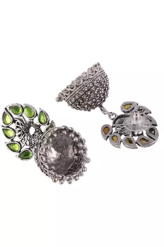 Oxidised silver earrings