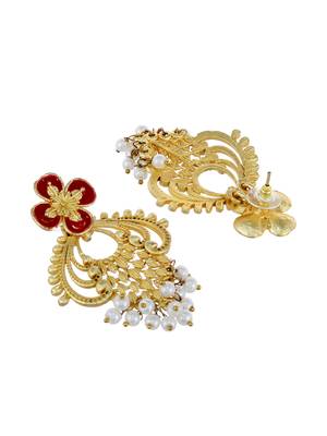 Long dangler gold plated earrings 2