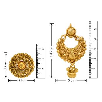 Donna Combo of Glowing gold plated necklace set and earrings for Women 4