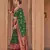 Elora Soft Silk Printed Patola Saree For Women (Dark Green)