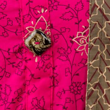 Rani color anarkali kurta with jacket 3