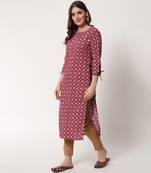 Rani color straight kurta