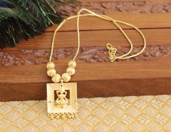 Temple gold plated lakshmi necklace 1